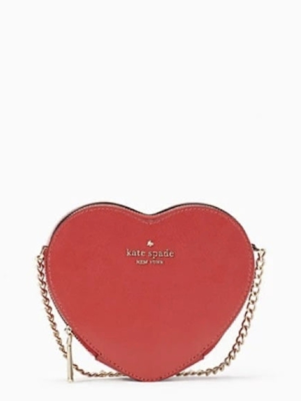 Kate Spade "Love Shack" Mini Heart-Shaped Crossbody with Gold Chain